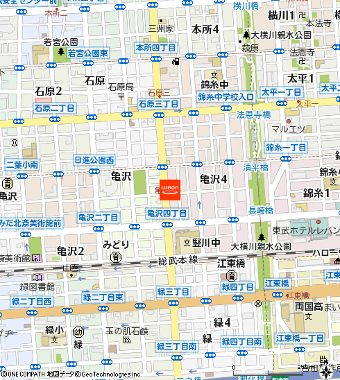 まいばすけっと亀沢4丁目店付近の地図